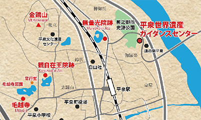 柳之御所史跡公園の地図